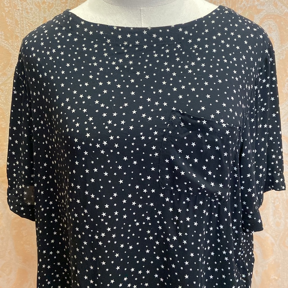 Bongo black and white star patterned shirt
